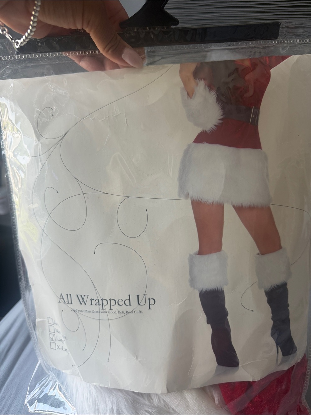 Women's Santa-Inspired Sleepwear Set - Red & White